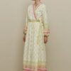 Paisley kimono dress green