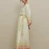 Paisley kimono dress green