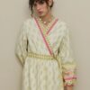 Paisley kimono dress green