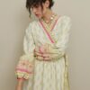 Paisley kimono dress green