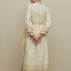 Paisley kimono dress green