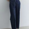 straight-cut-denim-navy-blue-women-KanStore Straight cut jeans navy blue