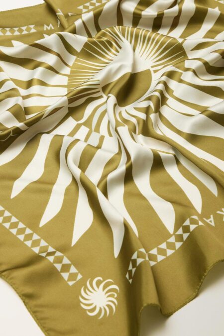 Patterned satin neck scarf sara