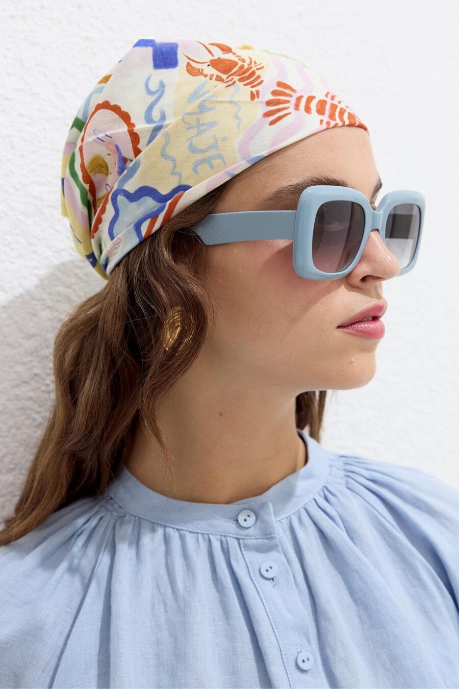 Patterned cotton scarf summer dream