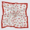 Patterned cotton scarf cherry