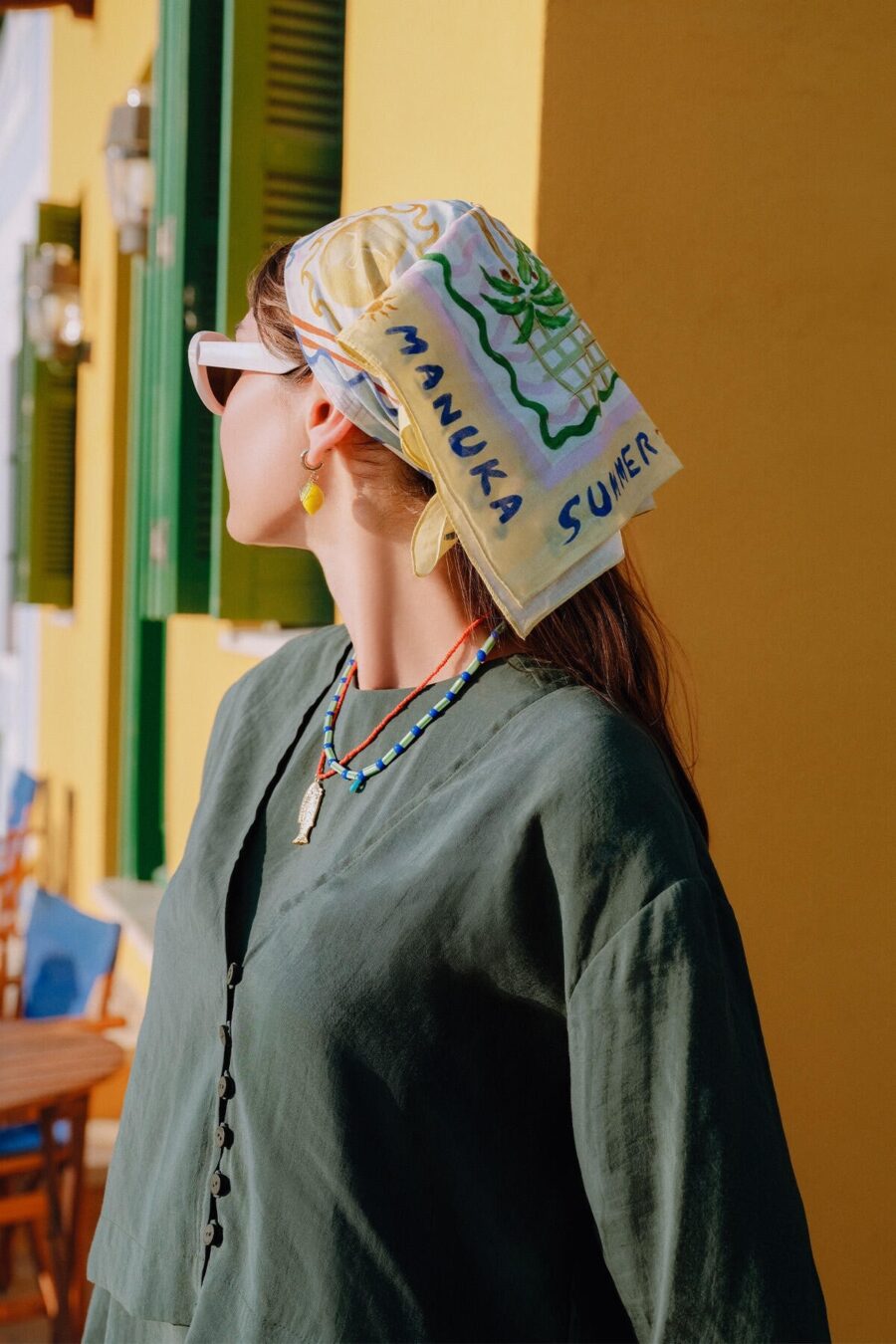 Patterned cotton scarf summer dream