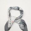 Patterned satin neck scarf valley anthracite