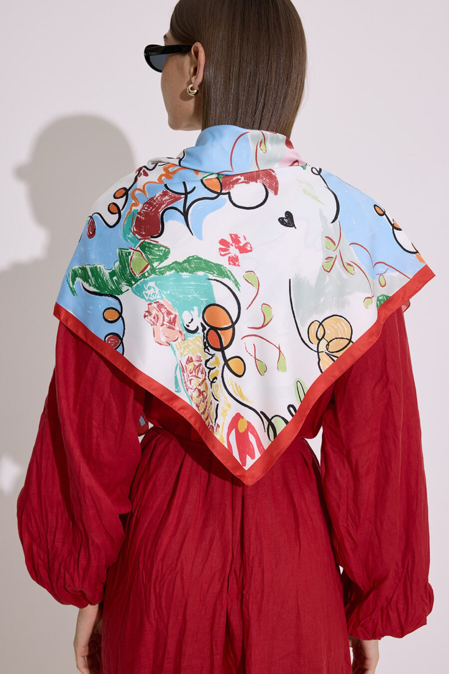 patterned-satin-shawl-summer-lebanon-kanstore Patterned satin shawl summer