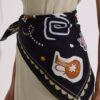 Patterned cotton scarf liberty black