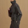 Anthracite double pleat trench suit