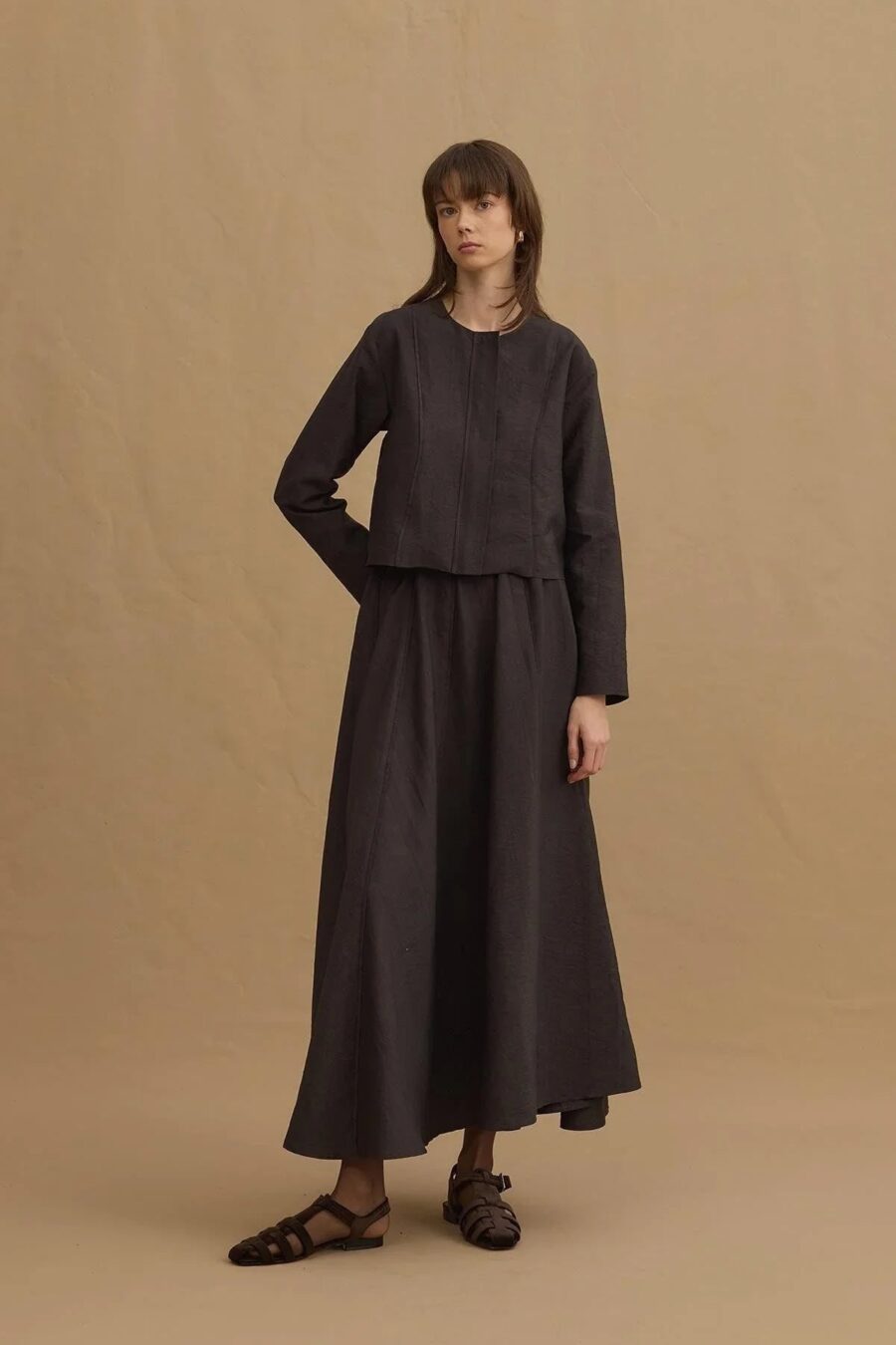 Anthracite tailored blazer suit