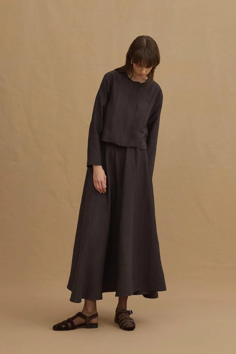 Anthracite tailored blazer suit