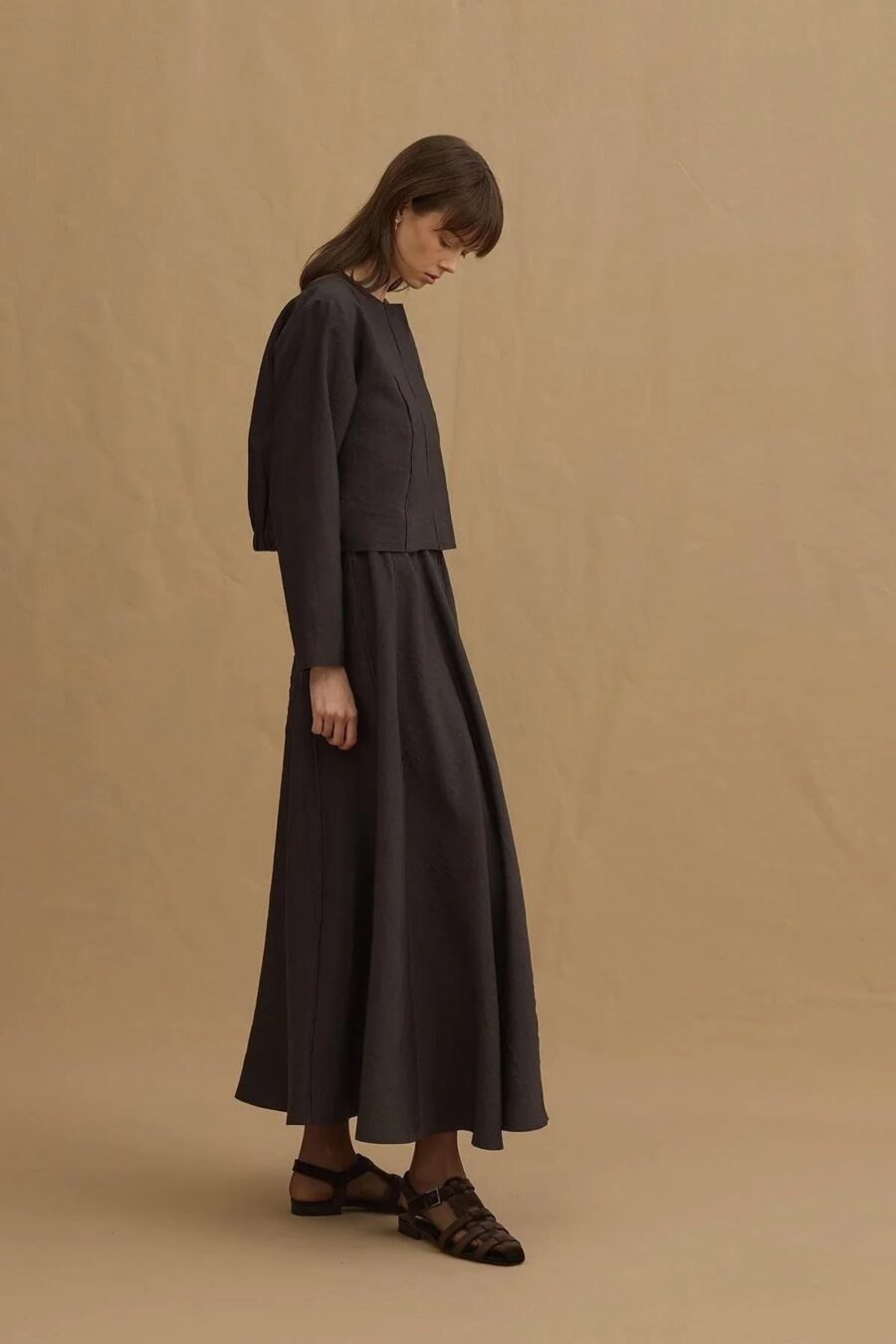 Anthracite tailored blazer suit