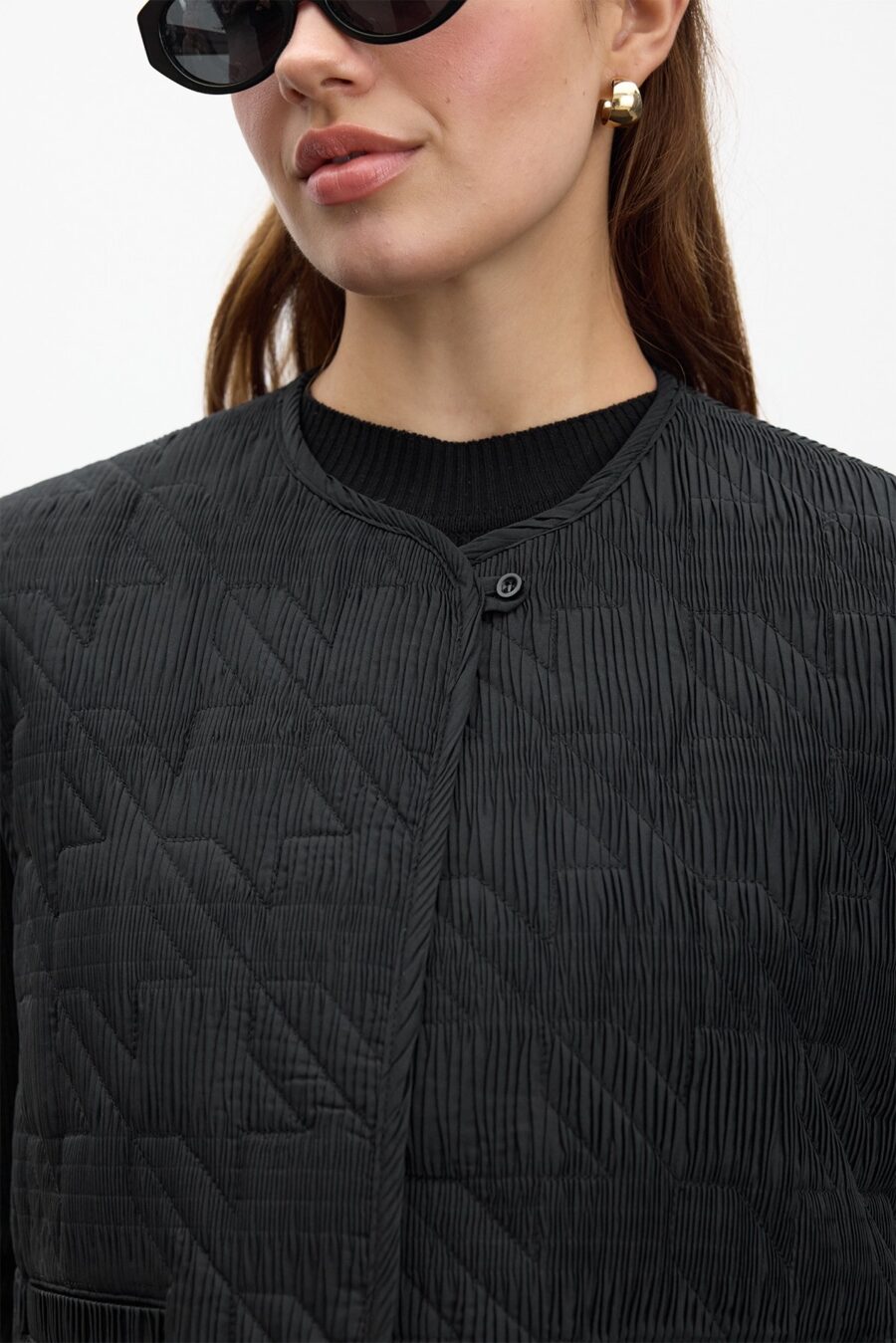 black-quilted-embroidered-vest-women-lebanon-kanstore Black quilted embroidered vest