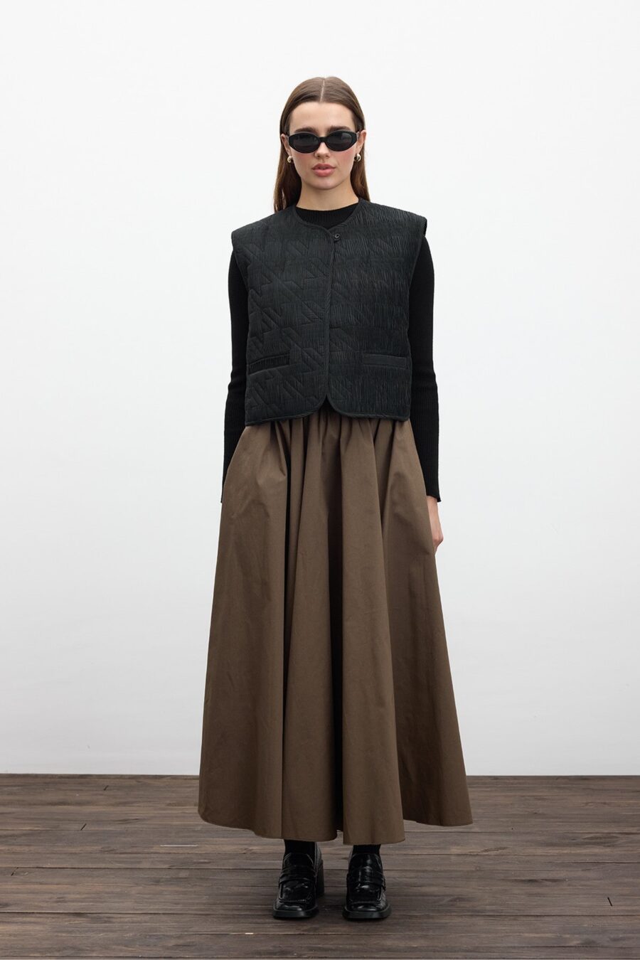 black-quilted-embroidered-vest-women-lebanon-kanstore Black quilted embroidered vest