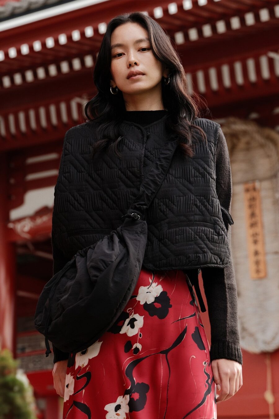 black-quilted-embroidered-vest-women-lebanon-kanstore Black quilted embroidered vest