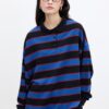 Blue oversized polo sweatshirt