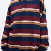 Burgundy oversized polo sweatshirt