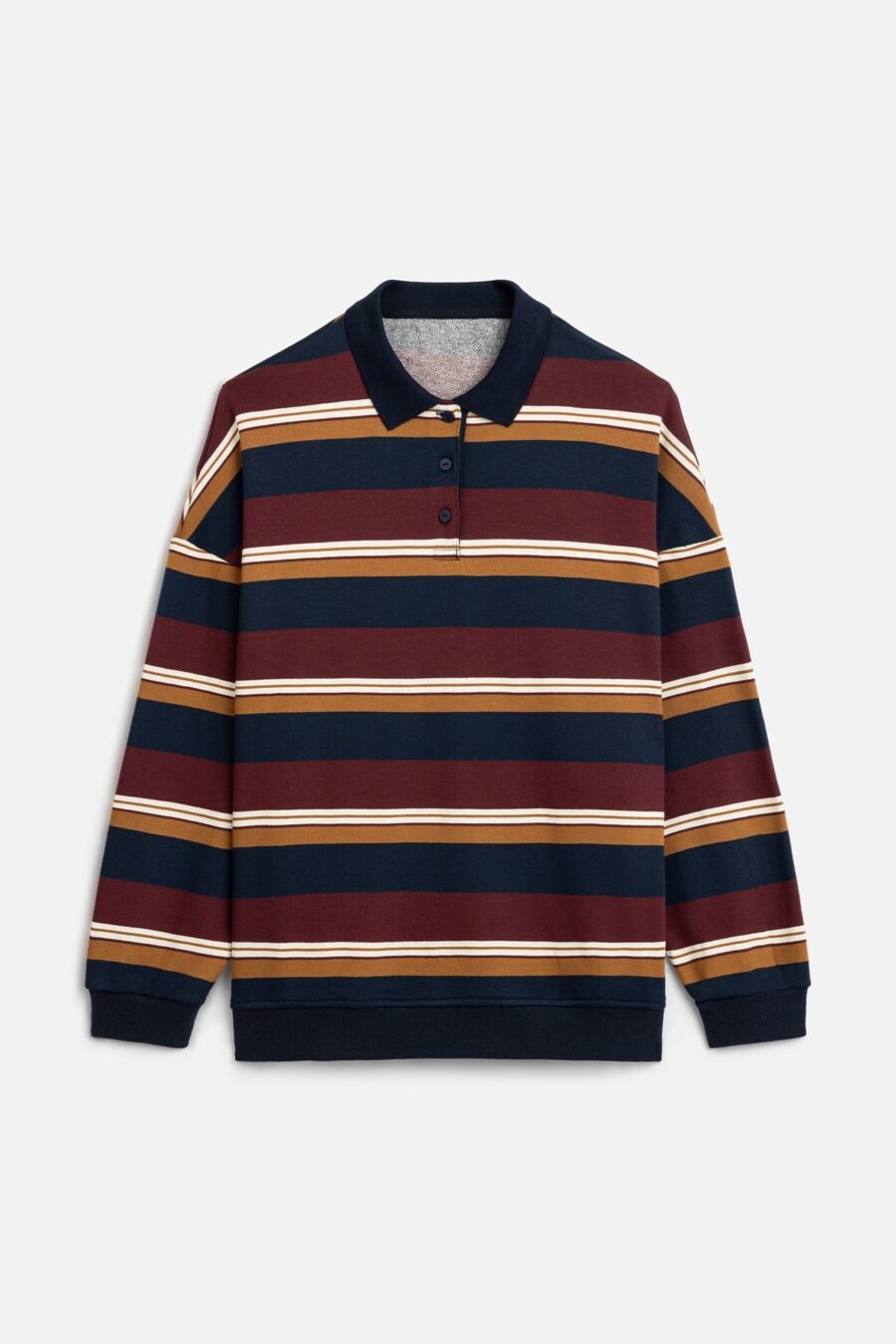 Burgundy oversized polo sweatshirt