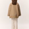 Embroidery detailed design trench coat camel
