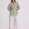 green-linen-shirt-with-tie-detail-women-lebanon-kanstore Green linen shirt with tie detail