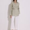 green-linen-shirt-with-tie-detail-women-lebanon-kanstore Green linen shirt with tie detail