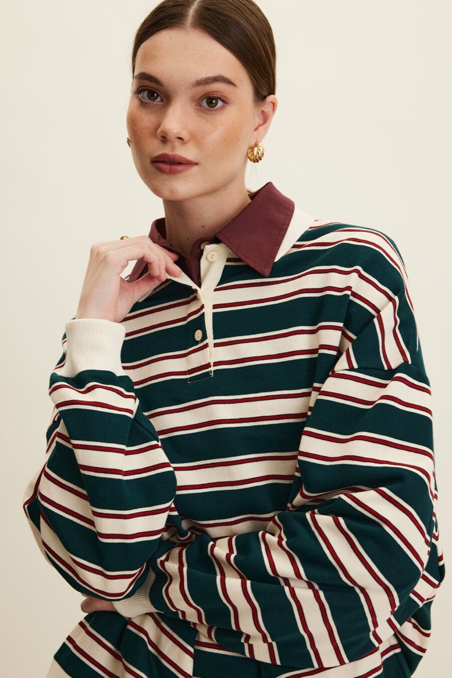 green-oversized-polo-sweatshirt-lebanon-kanstore Green oversized polo sweatshirt