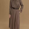 Grey tencel skirt suit