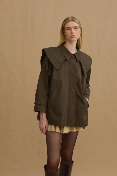 khaki-detachable-collar-trench-coat-women-lebanon-kanstore Khaki detachable-collar trench coat