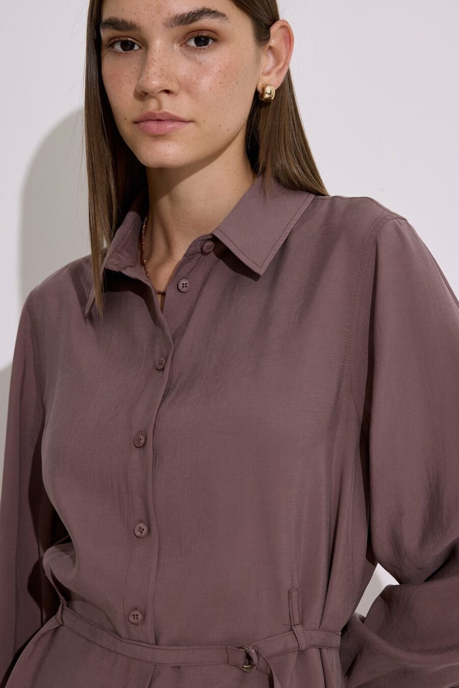 modal-belted-shirt-dried-rose-women-lebanon-kanstore Modal belted shirt dried rose