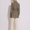 Modal belted shirt khaki