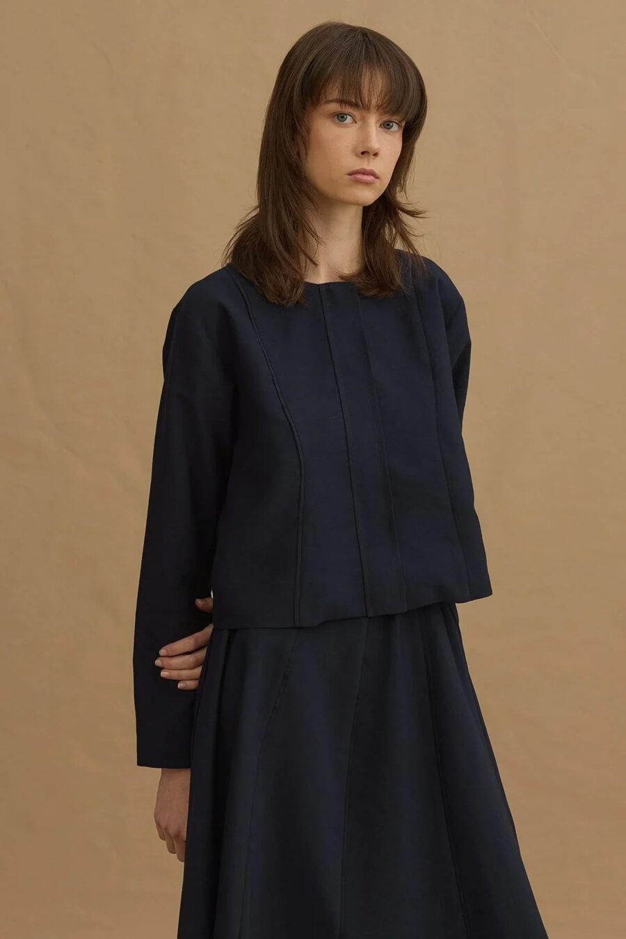 Navy tailored blazer suit