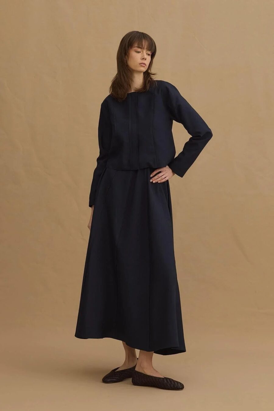 Navy tailored blazer suit