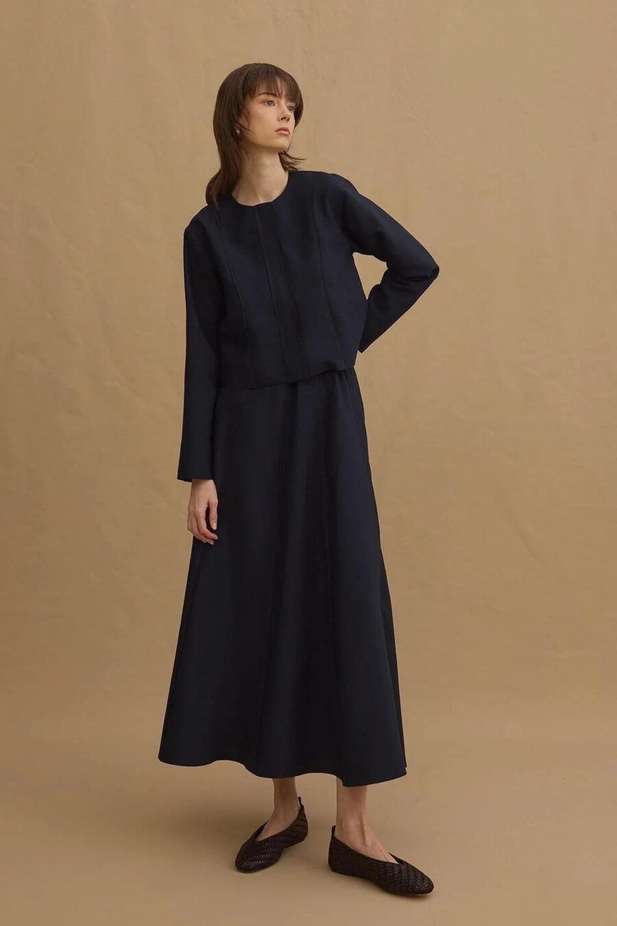 Navy tailored blazer suit