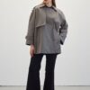 oversized-short-trench-coat-grey-women-Lebanon-Kanstore Oversized short trench coat grey