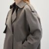 oversized-short-trench-coat-grey-women-Lebanon-Kanstore Oversized short trench coat grey