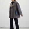 oversized-short-trench-coat-grey-women-Lebanon-Kanstore Oversized short trench coat grey