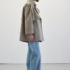 Oversized short trench coat sage green