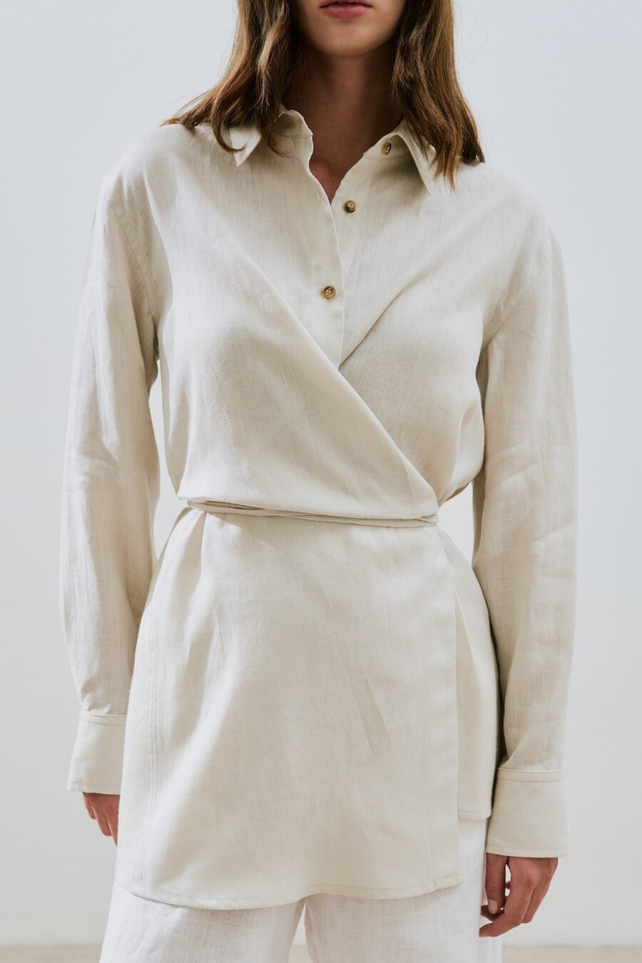 stone-linen-shirt-with-tie-detail-kanstore-lebanon Stone linen shirt with tie detail