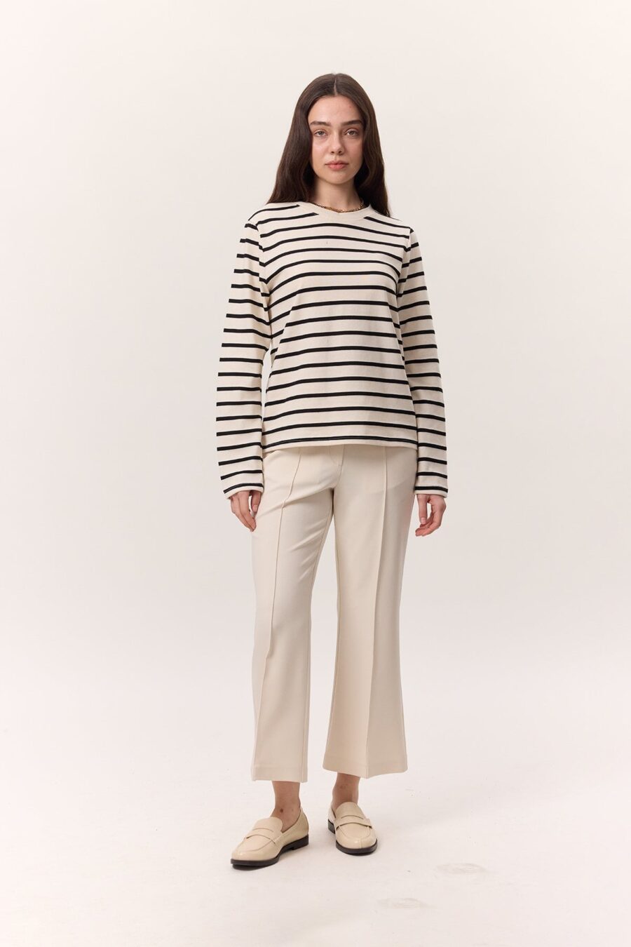 striped-long-sleeve-tshirt-black-Lebanon-kanstore Striped long sleeve regular fit t-shirt black