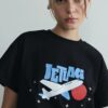 Black jetlag oversize t-shirt