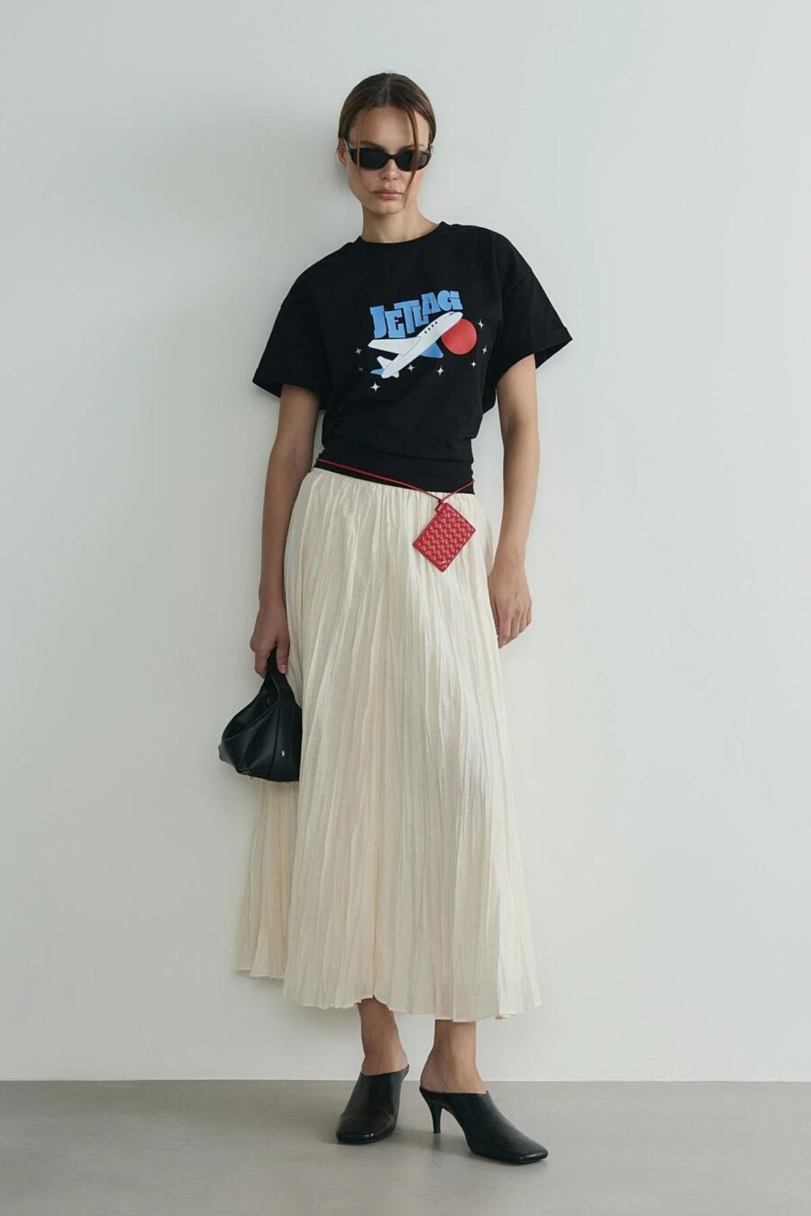 Black jetlag oversize t-shirt