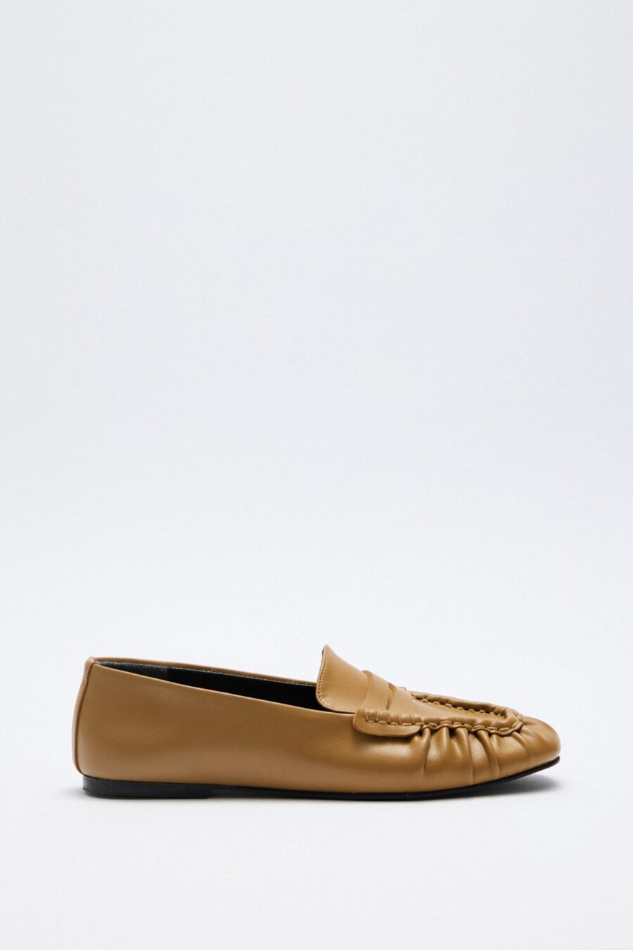 women-caramel-ruched-loafers-kanstore-5-min Caramel ruched loafers