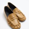 women-caramel-ruched-loafers-kanstore-7-min Caramel ruched loafers