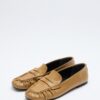 women-caramel-ruched-loafers-kanstore-9-min Caramel ruched loafers