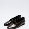 women-dark-brown-low-heel-strap-flats-kanstore-8-min Dark brown low-heel strap flats