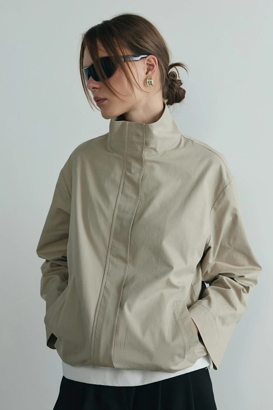 Stone cavie bomber jacket