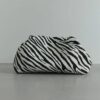 White cove zebra drawstring handbag
