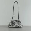 White cove zebra drawstring handbag