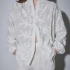 White lilian floral voile shirt